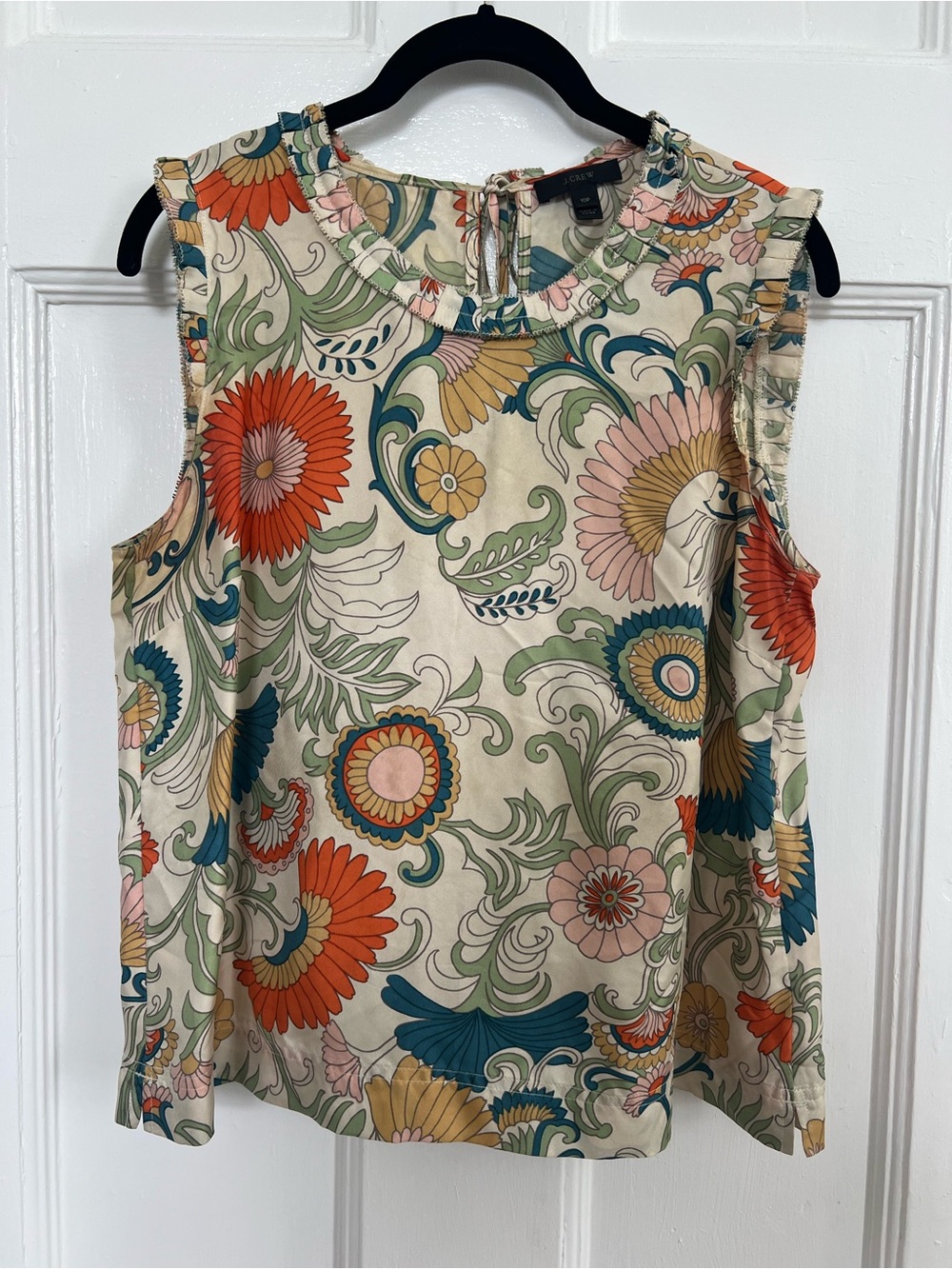 J. Crew Floral Sleeveless Blouse - Multicolor